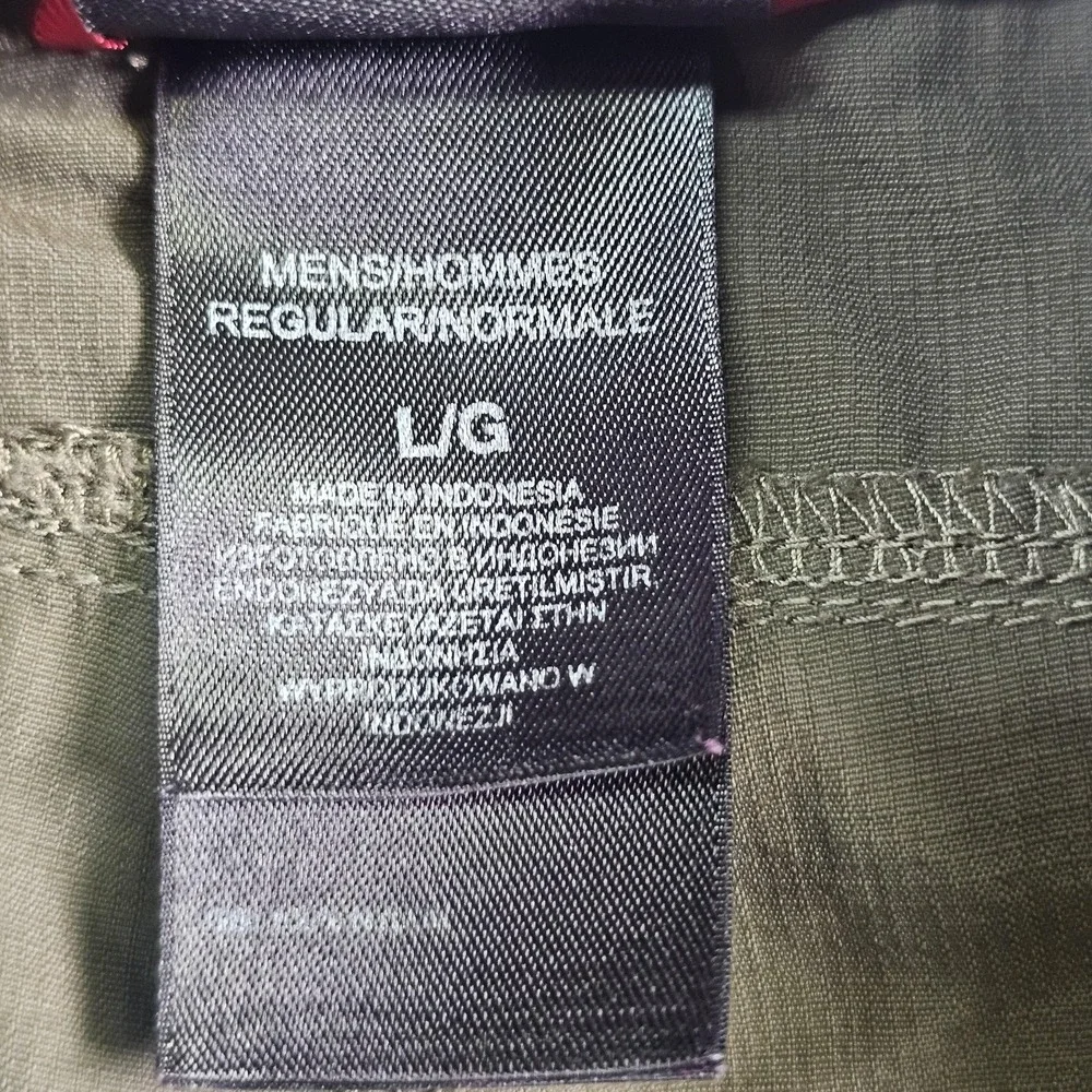 The North Face Cargo Shorts Mens‎ 36 Green Nylon Elastic Waist Hiking Outdoor